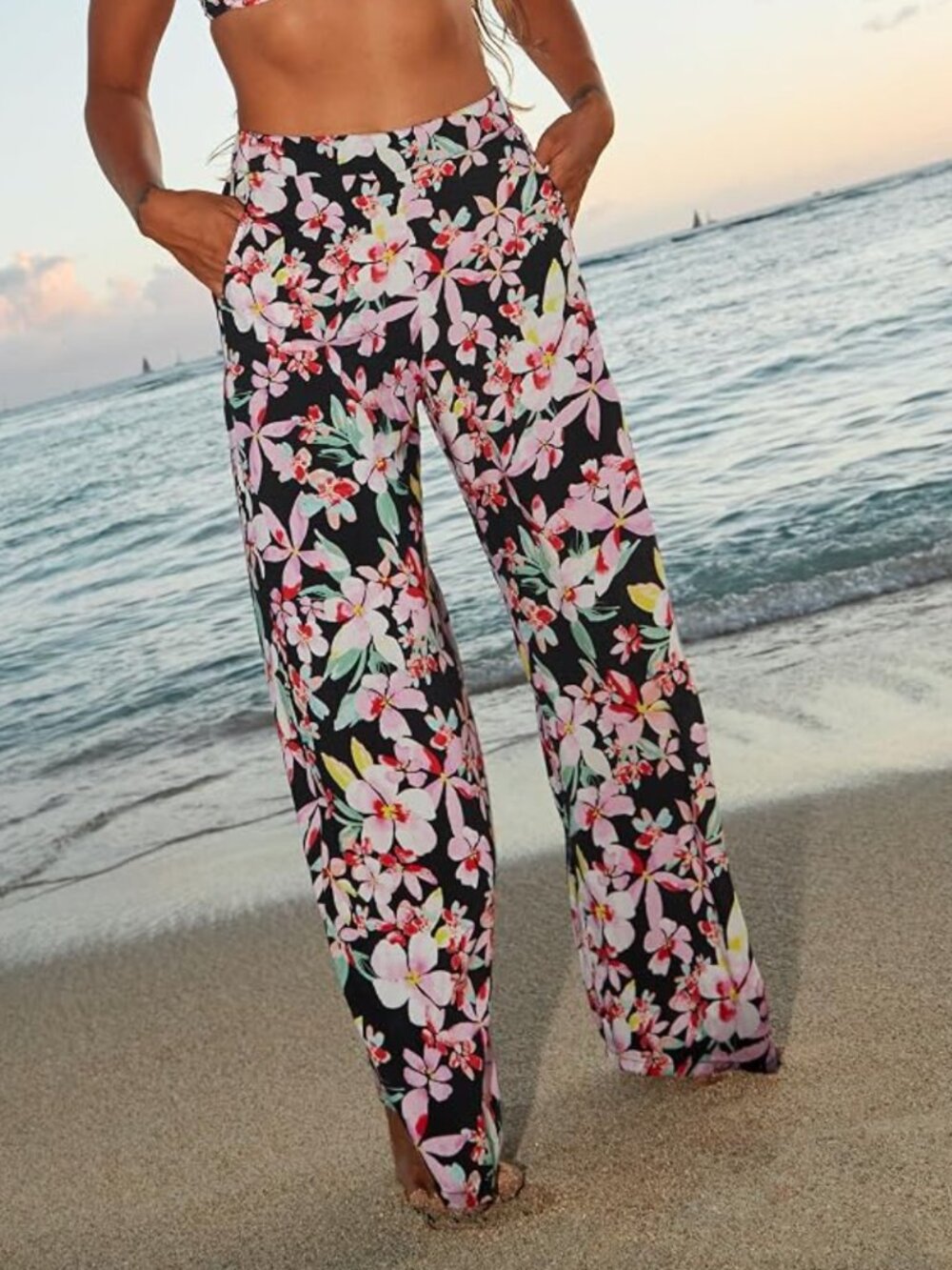 Roxy / Midnight Avenue Beach Pant / Anthracite New Life / Women's Large